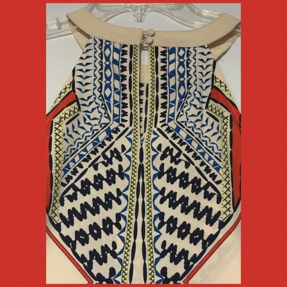 Geometric Print Sleeveless Dress.28 - Picture 5 of 5